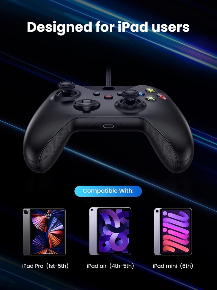 Wired USB-C Gaming Controller for iPad pro air mini Apple Arcade & Cloud Gaming