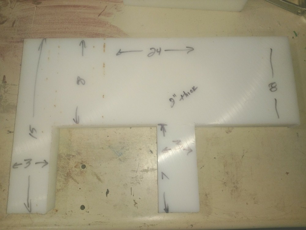 UHMW Machinable Plastic Flat Stock Irregular Size