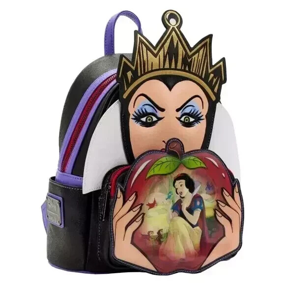 Disney Loungefly Evil Queen Villains Scenes Mini Backpack Lenticular Apple