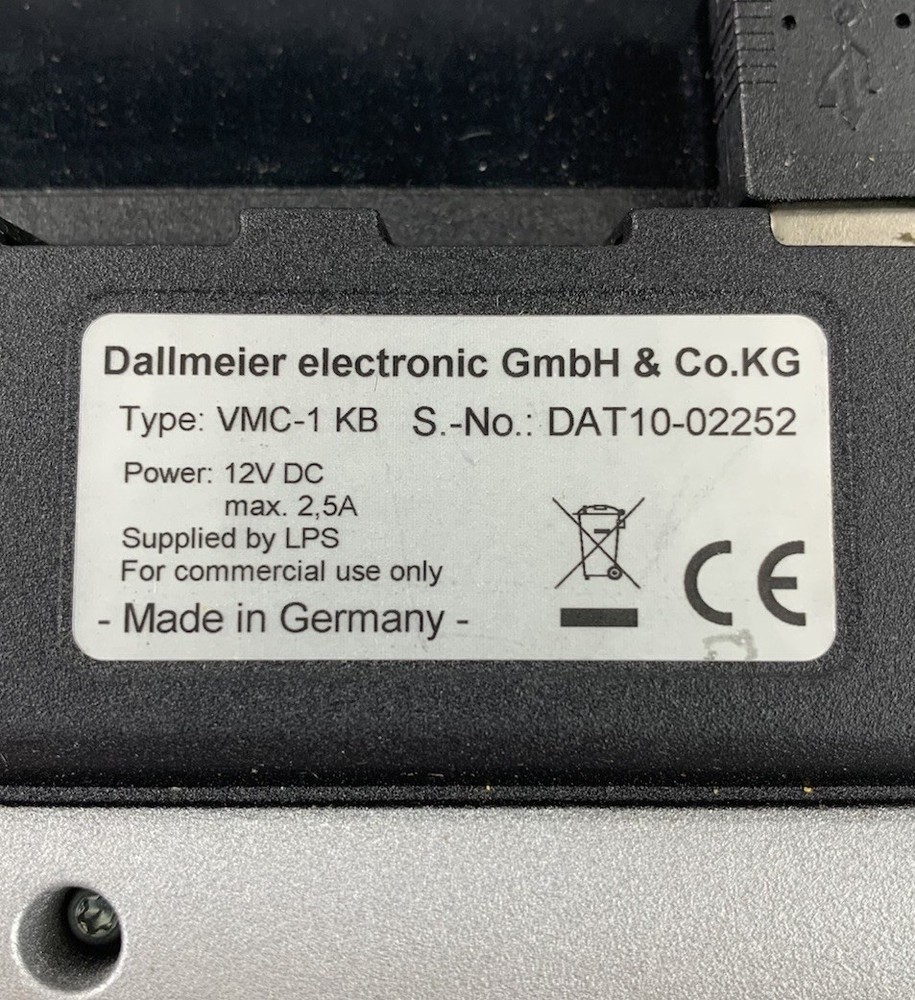 Dallmeier VMC-1 Video Management Screen And Keyboard - Untested