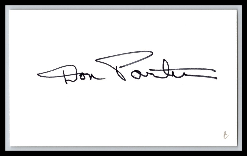 Don Porter - Actor & Stage - 3x5 Card - Signed / Autograph (c)
