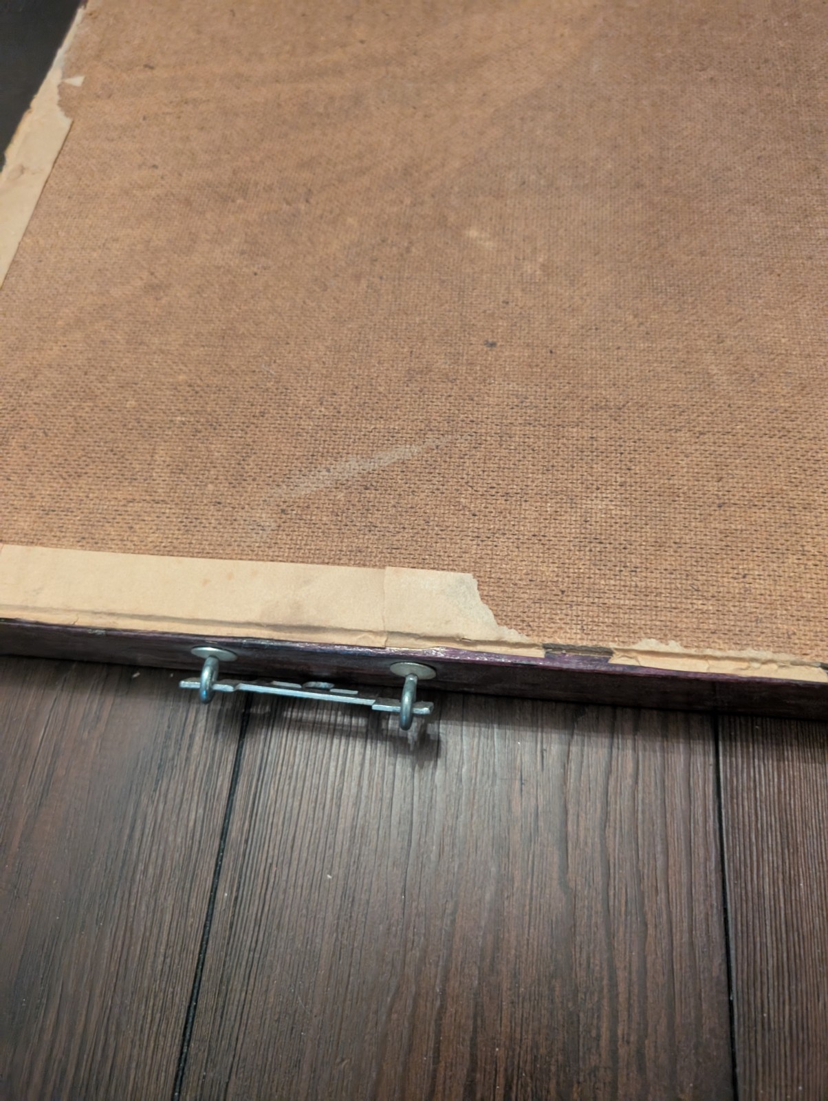 Vintage Chinese Mother Of Pearl Shell Porcelain Landscape 3D Painting Wood Frame