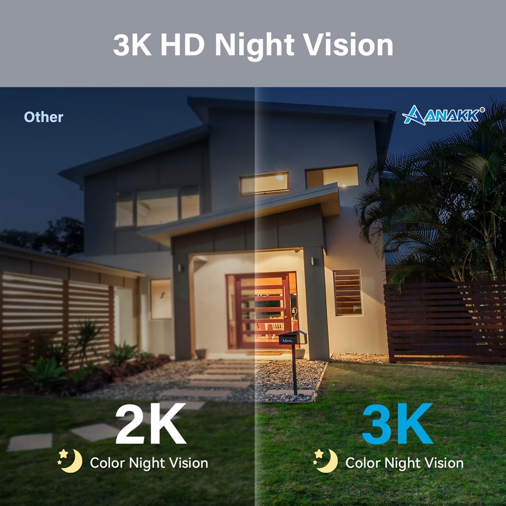 Solar Security Cameras Wireless Outdoor, Solar Camera for Home Security, Colo...