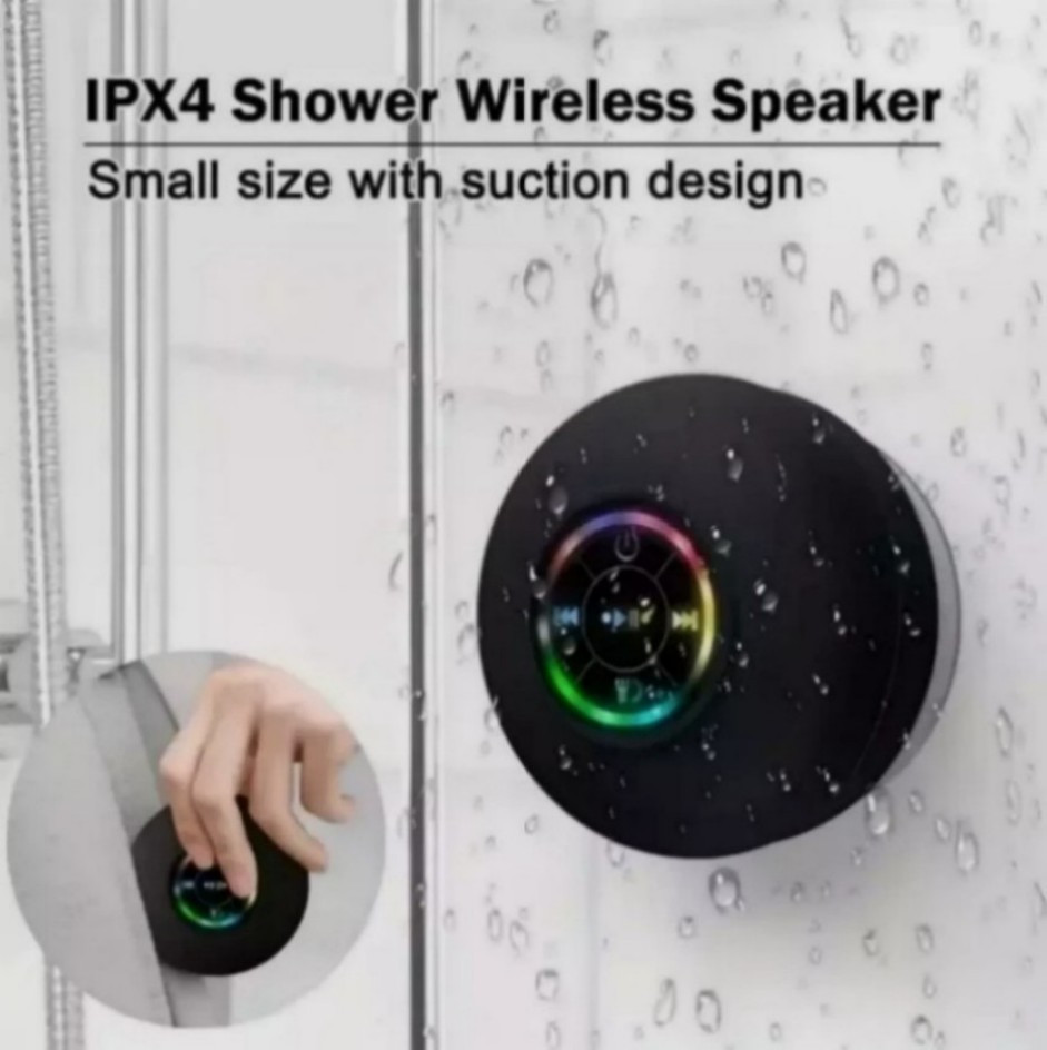 Waterproof Bluetooth Wireless Shower Speaker Bathroom Speaker LED Light&&#////
