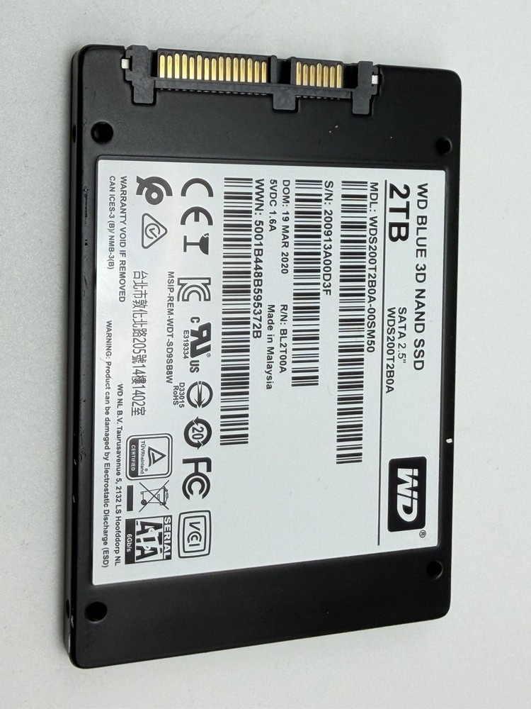 2TB SATA 2.5" SSD - Mixed Brands Sent Randomly, Tested 100% Working, 1pcs
