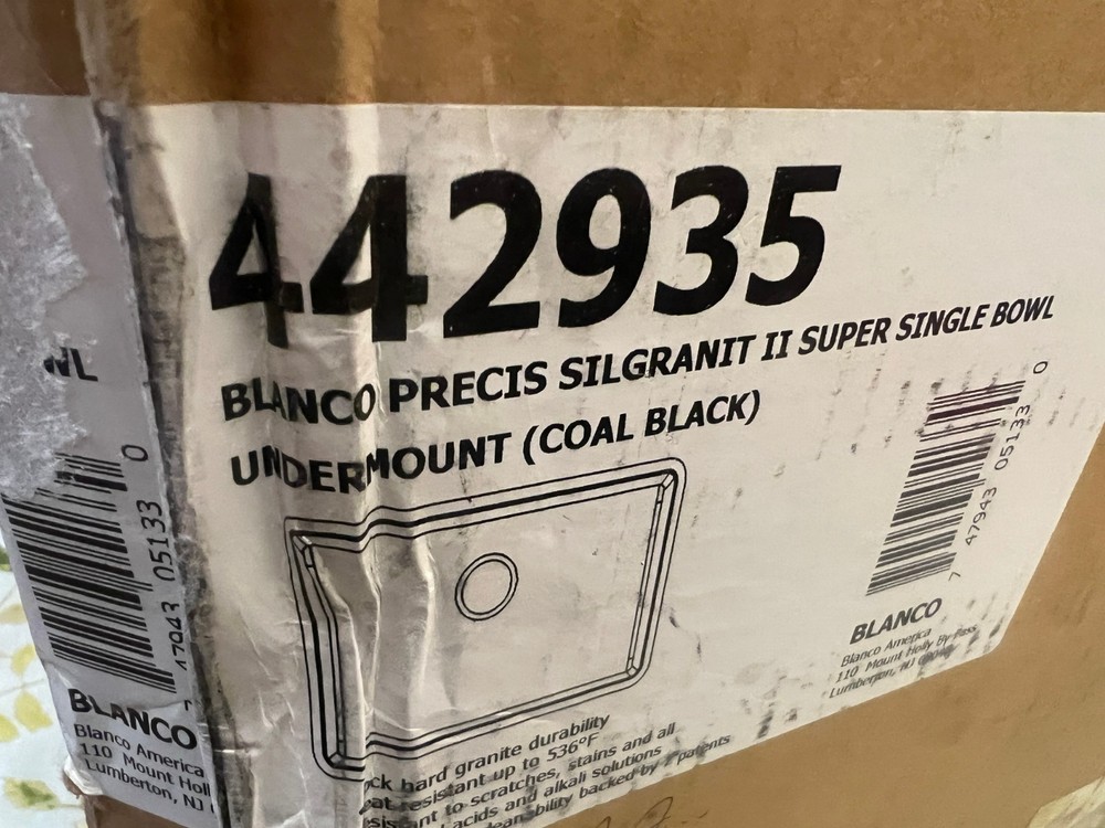Blanco 442935 Precis 32" Undermount SILGRANIT Kitchen Sink,Coal Black