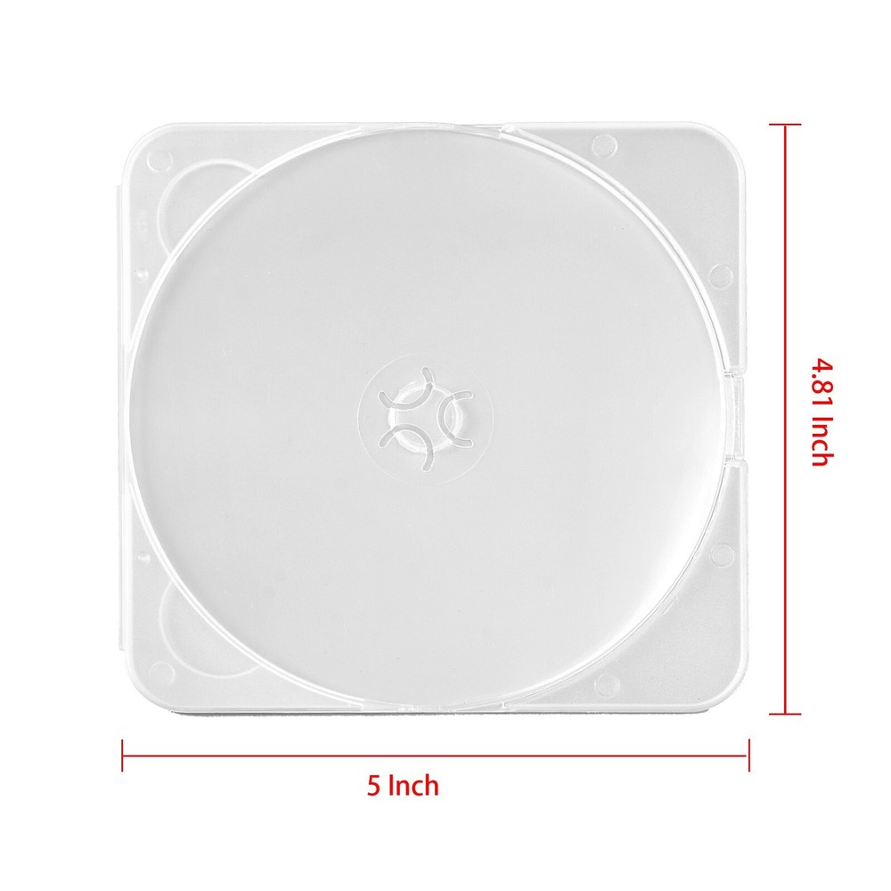 10 pcs 3.8mm Super Slim Single Clear PP Poly CD DVD Blu-ray Disc Case