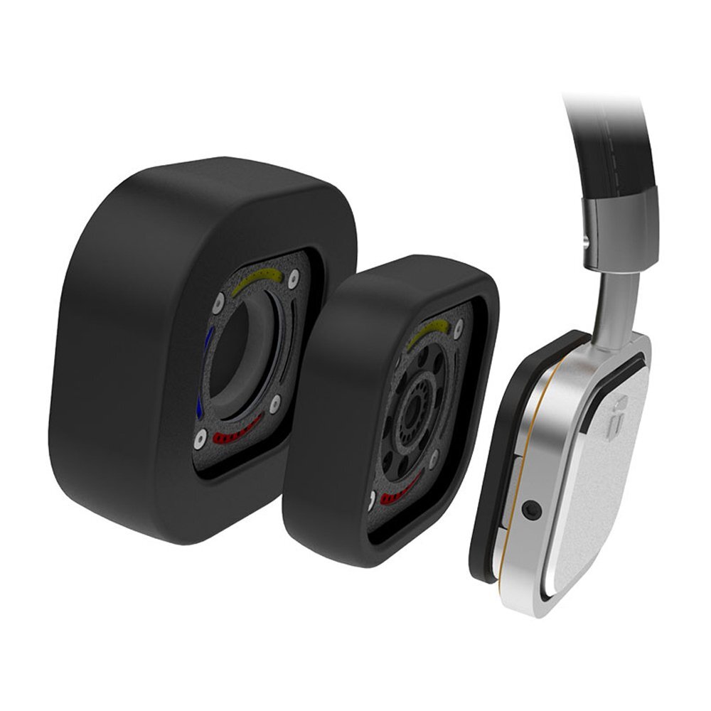 Torque Audio On/Over Ear Customizable Headphone (Brushed Silver Metallic)