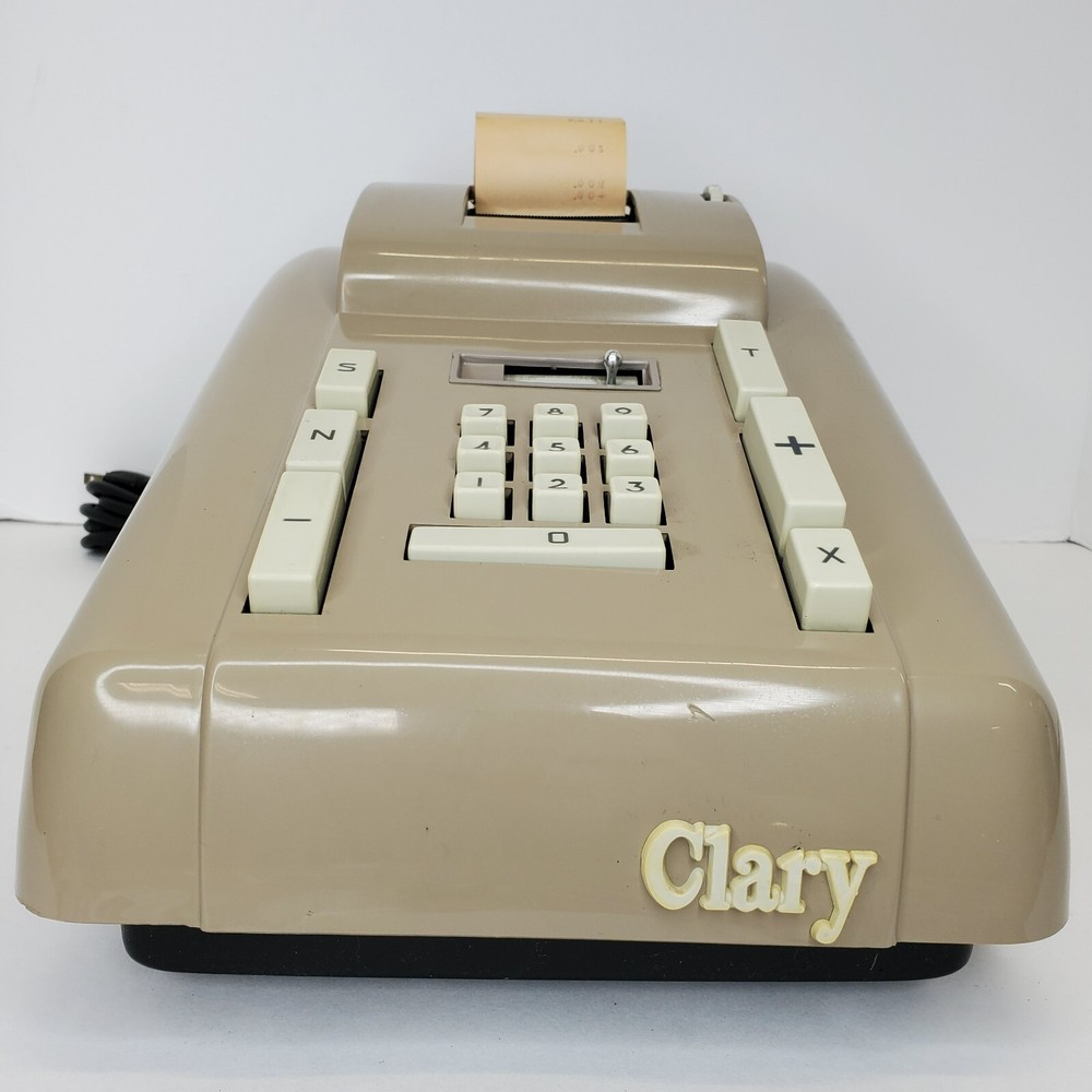 Clary Adding Machine Model 102 Vintage Small Business Functional Or Prop Works!