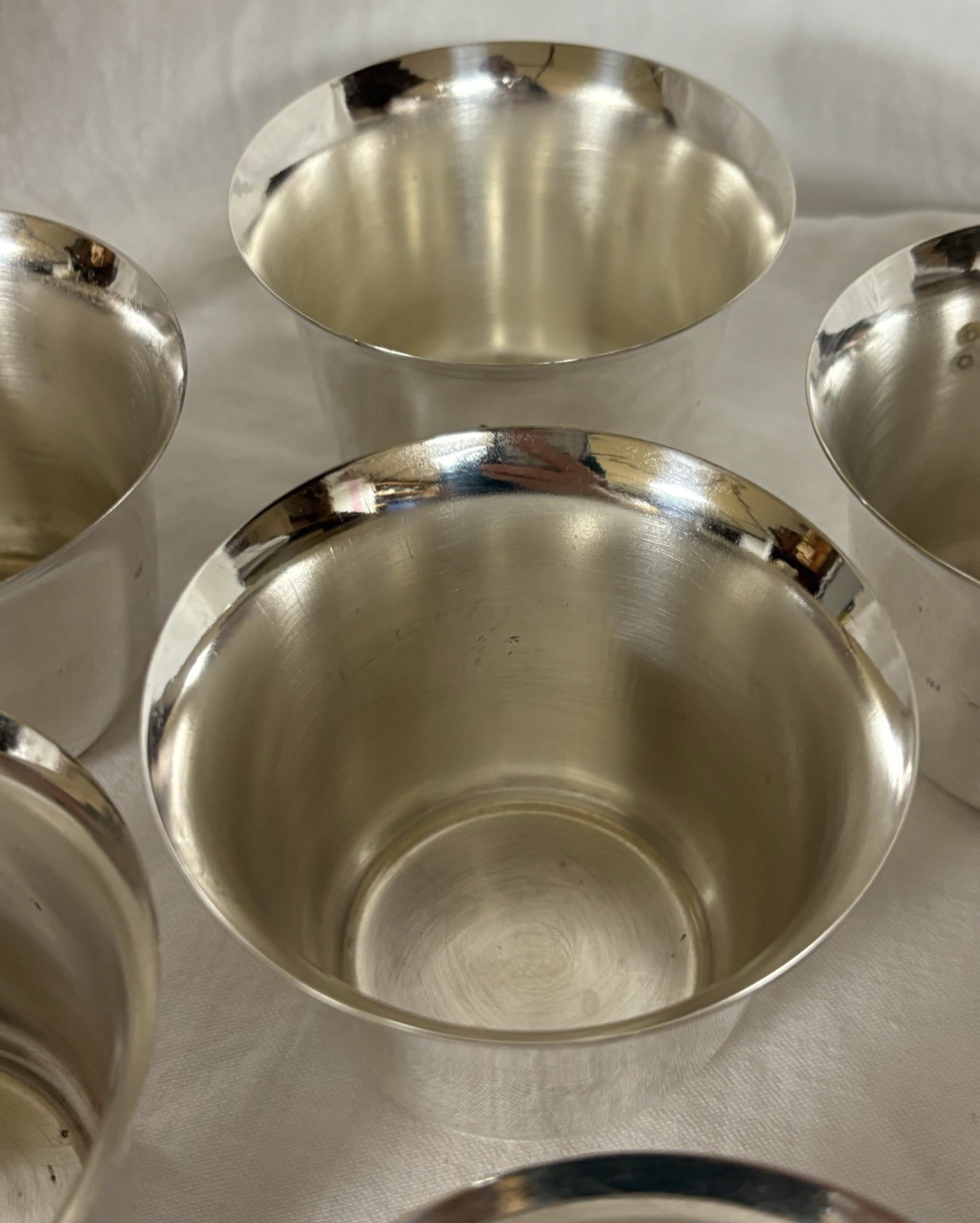 7 Silver Plated Cocktail or Dessert Cups, Great Condition