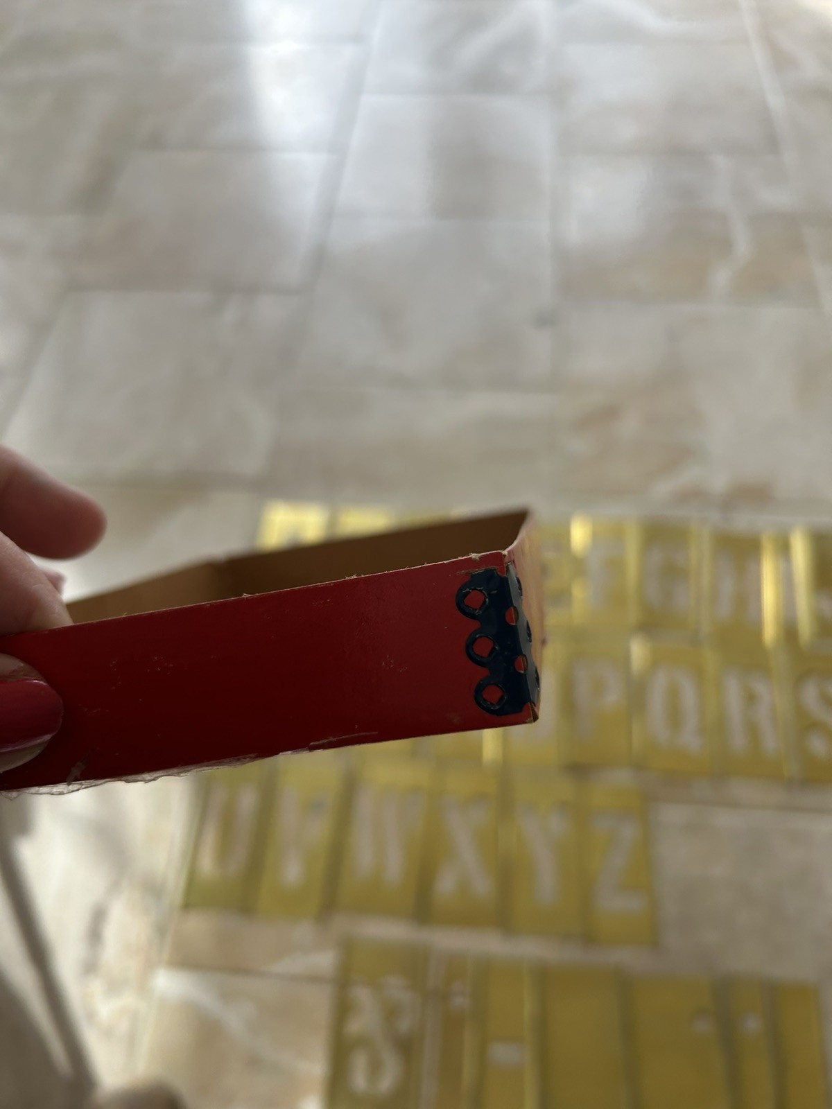 Reese's Brass Stencils Adjustable Vintage With Box