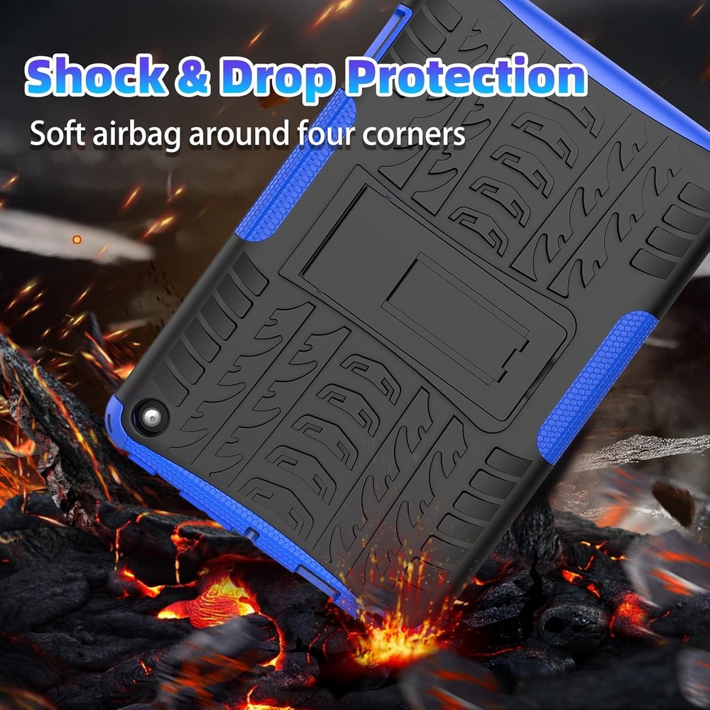 Case for Fire 7 Tablet 2022 Release, Dual Layer Shockproof with Kickstand
