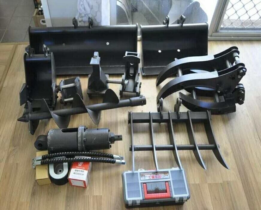 Attachments Mini Excavator Grabber Hammer Ripper Rake Auger Bucket Thumb