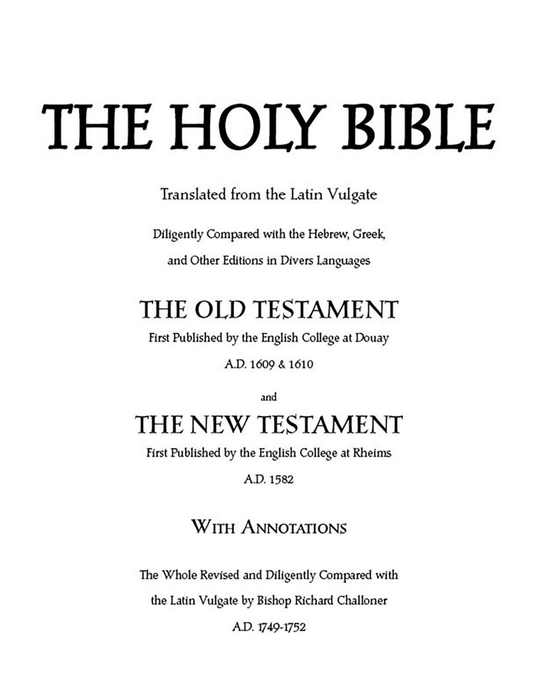 DOUAI DOUAY RHEIMS VERSION-CATHOLIC BIBLE STUDY-Apocrypha-73 Books-Searchable-CD