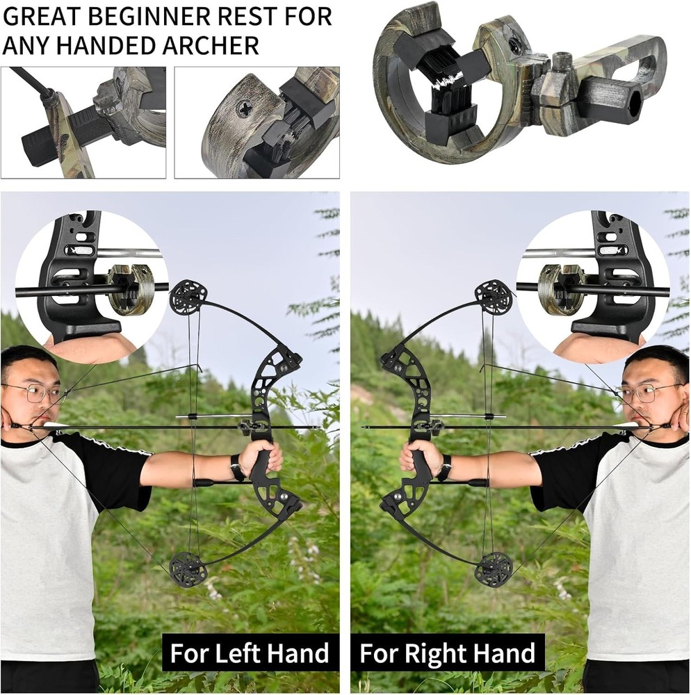 Adjustable Capture Arrow Rest for Compound & Recurve Bows - Precision Shooting