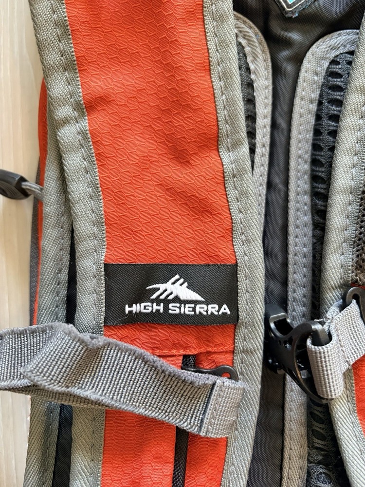 High Sierra Hydration Backpack Airflow Hiking Cycling Pack Orange