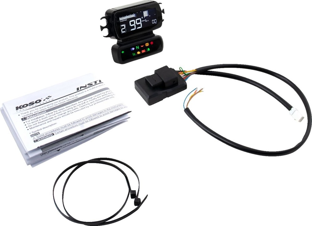 Koso D2 LCD Multifunction Speedometer Gauge (BA080010)