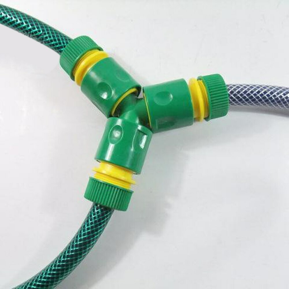 1x Three-Way Split Quick Connector 5/8" 16mm Barbed Irrigation Coupling Adaptor