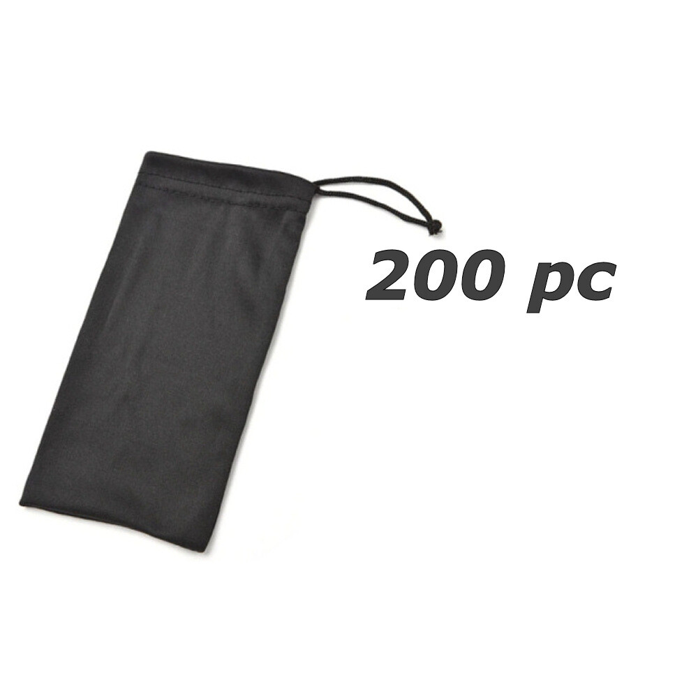 Cheap Bulk 50 100 200 500 Black Micro Fiber Sunglasses Carrying Pouch CaseBag US