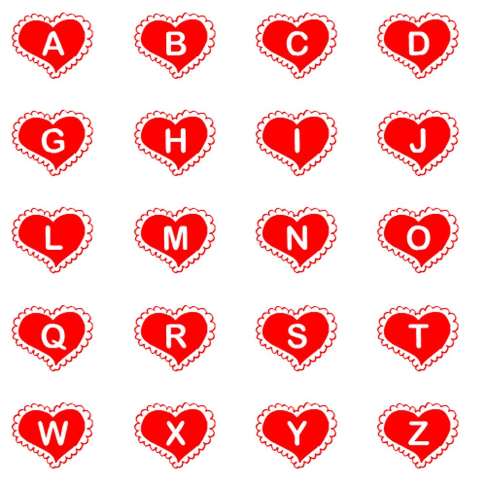 Heart Monogram Address Labels Personalized Custom Printed - Pick a Color