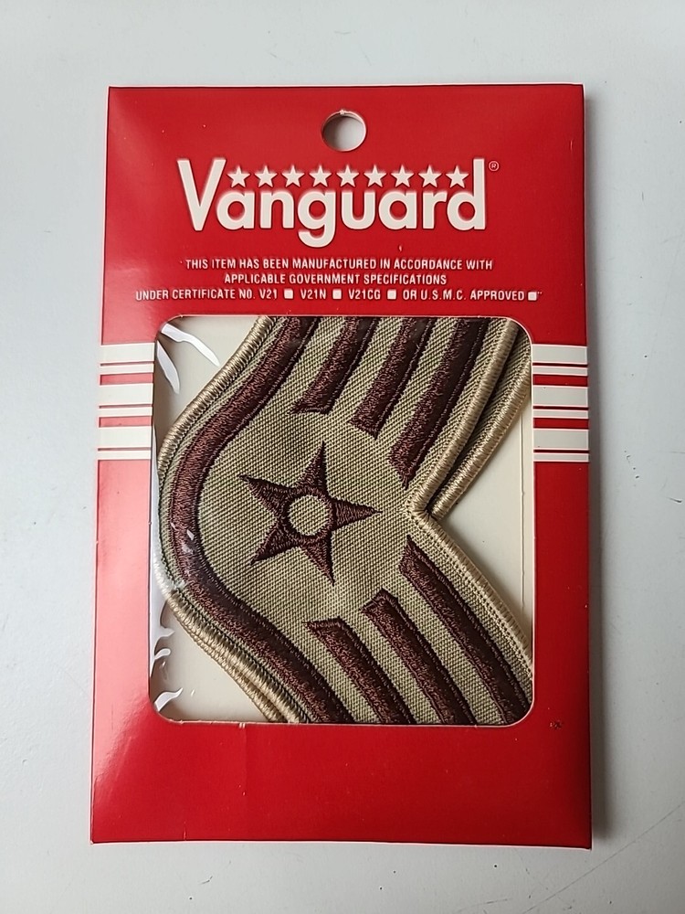 Vanguard Air Force Chevron Patch Enlisted Desert DCU USAF Rank E5 Staff Sergeant
