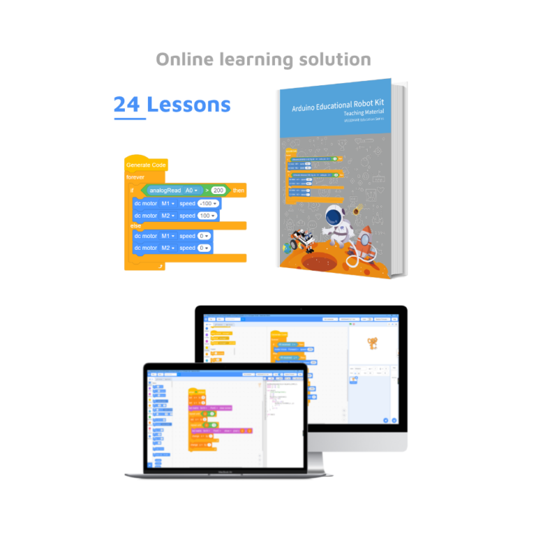 WeeMake Mars Rover Arduino UNO STEM Educational Robot Kit 14 Projects (KIT A)