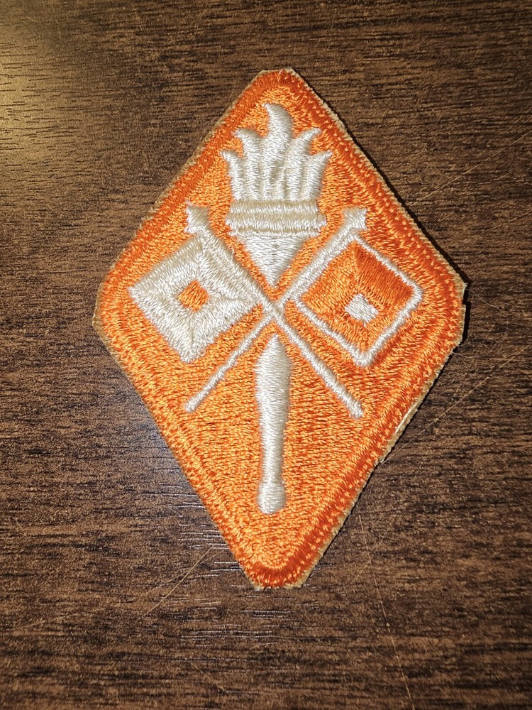 WWII US Army Signals Command School Cut Edge Patch L@@K!!!