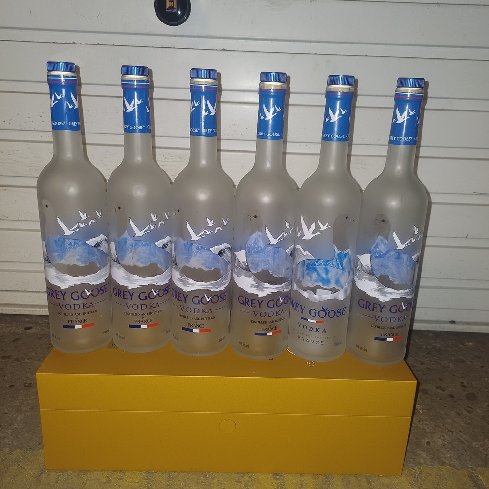 6 x Grey Goose Empty Bottles, 750ml