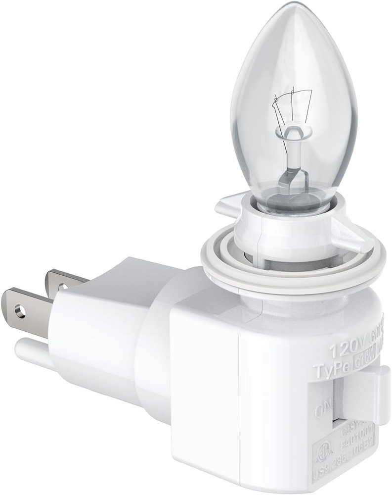 TWDRTDD Plug in Night Light, Adjustable E12 Base Socket with On/Off Switch