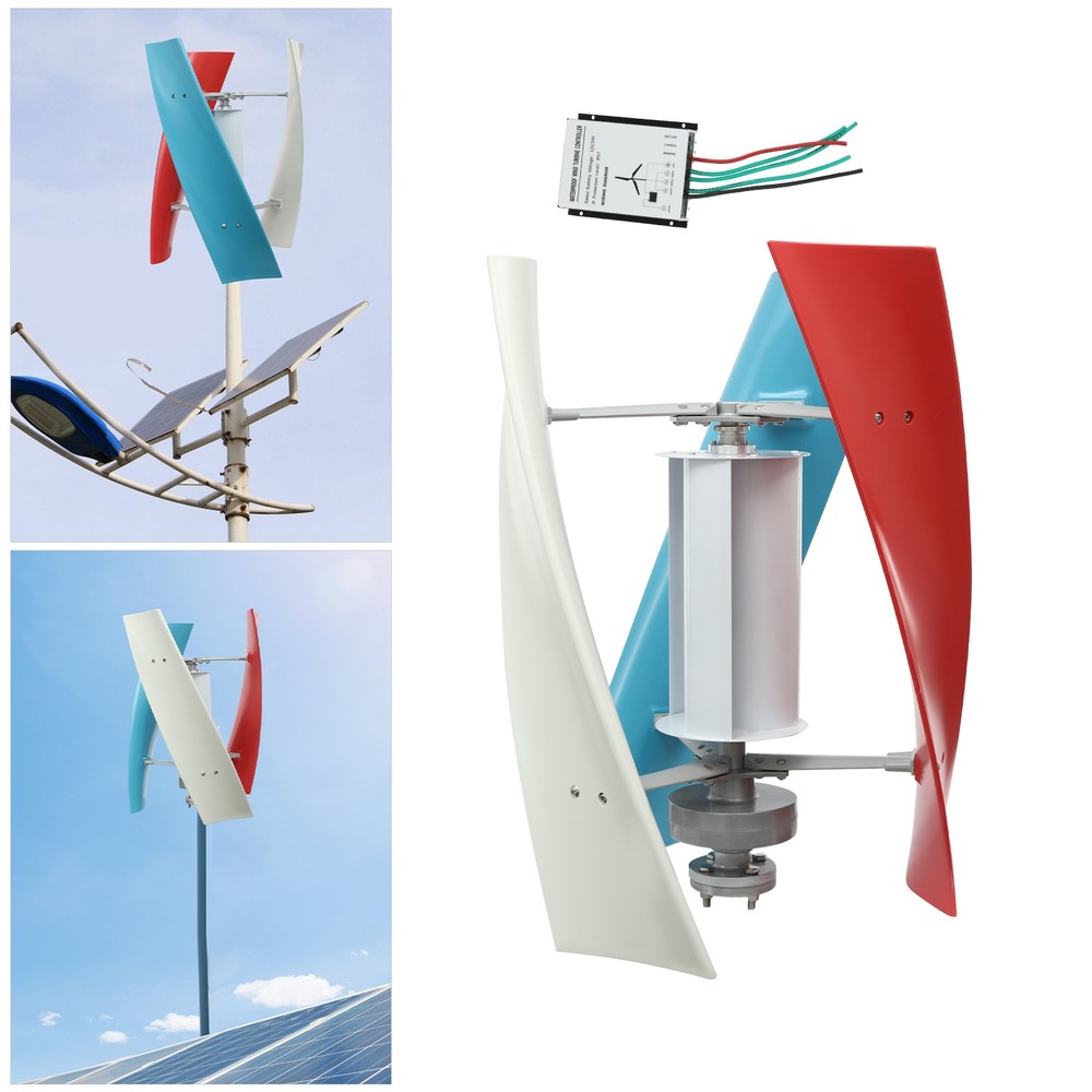 100W 24V Vertical Wind Turbine Generator Helix Wind Generator With Controller