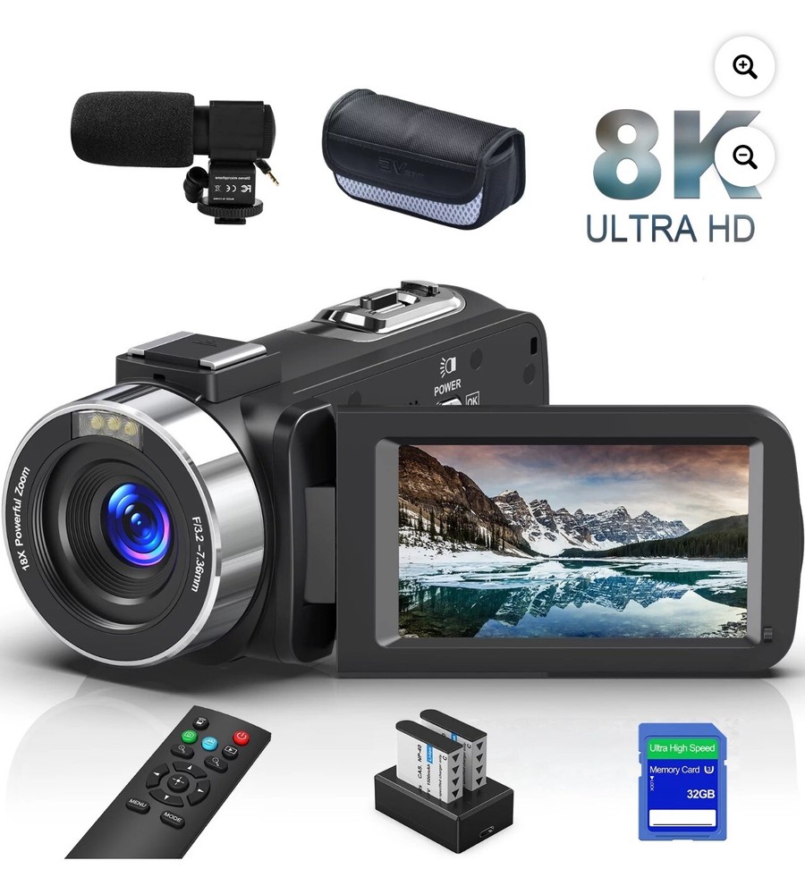 8K 64MP Video Camera 18X Digital Camera Video Camera for YouTube 3.0 DV087