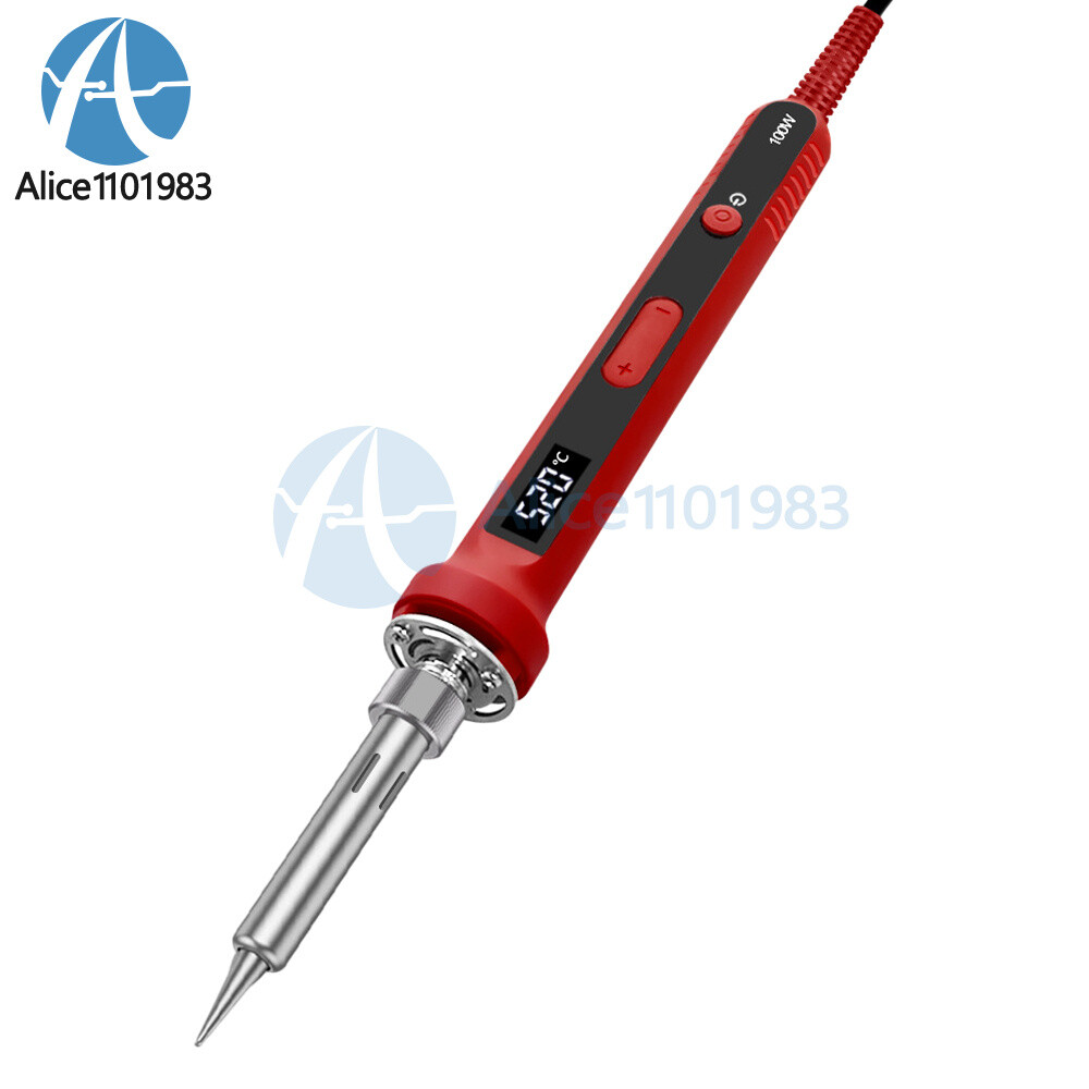 100W Electric Soldering Iron Digital Adjustable Temp Inter Heated Welding Iron