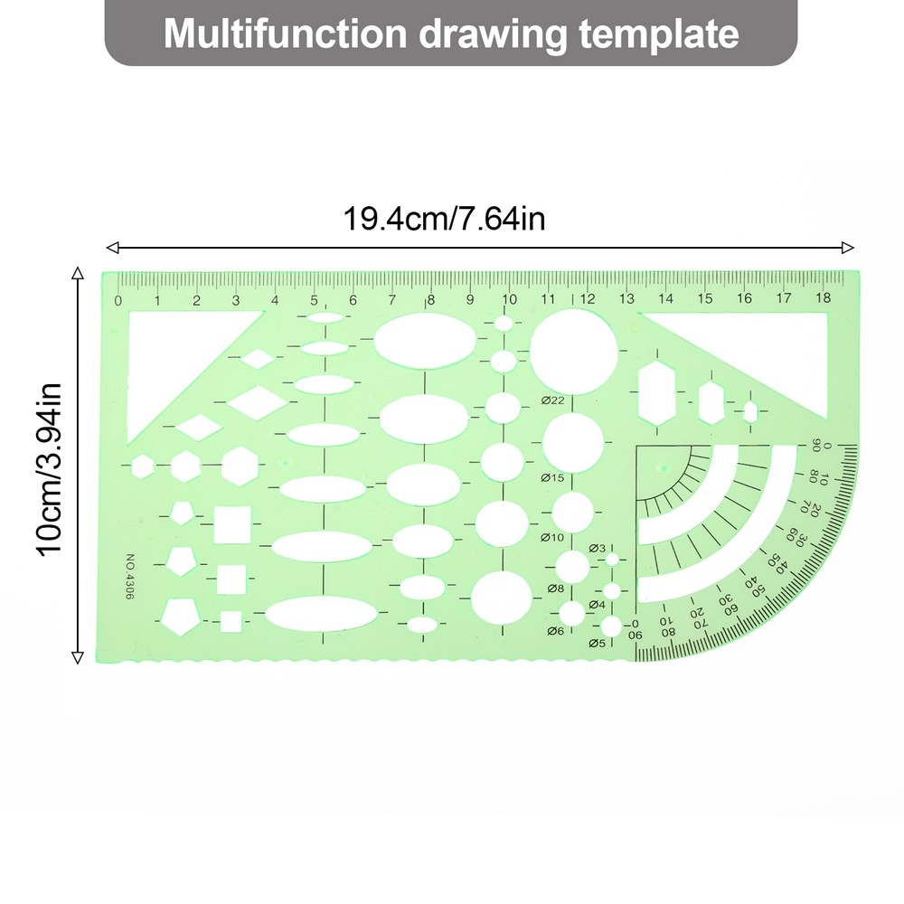1Pc Multipurpose Template Ruler Professional Surveying And Mapping Drawing Tools