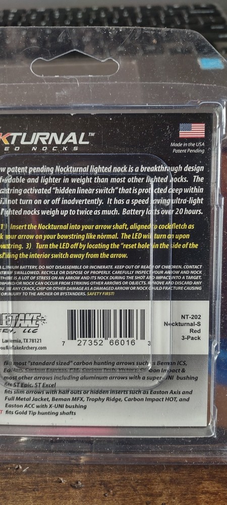 nockturnal lighted nocks nt-202 s