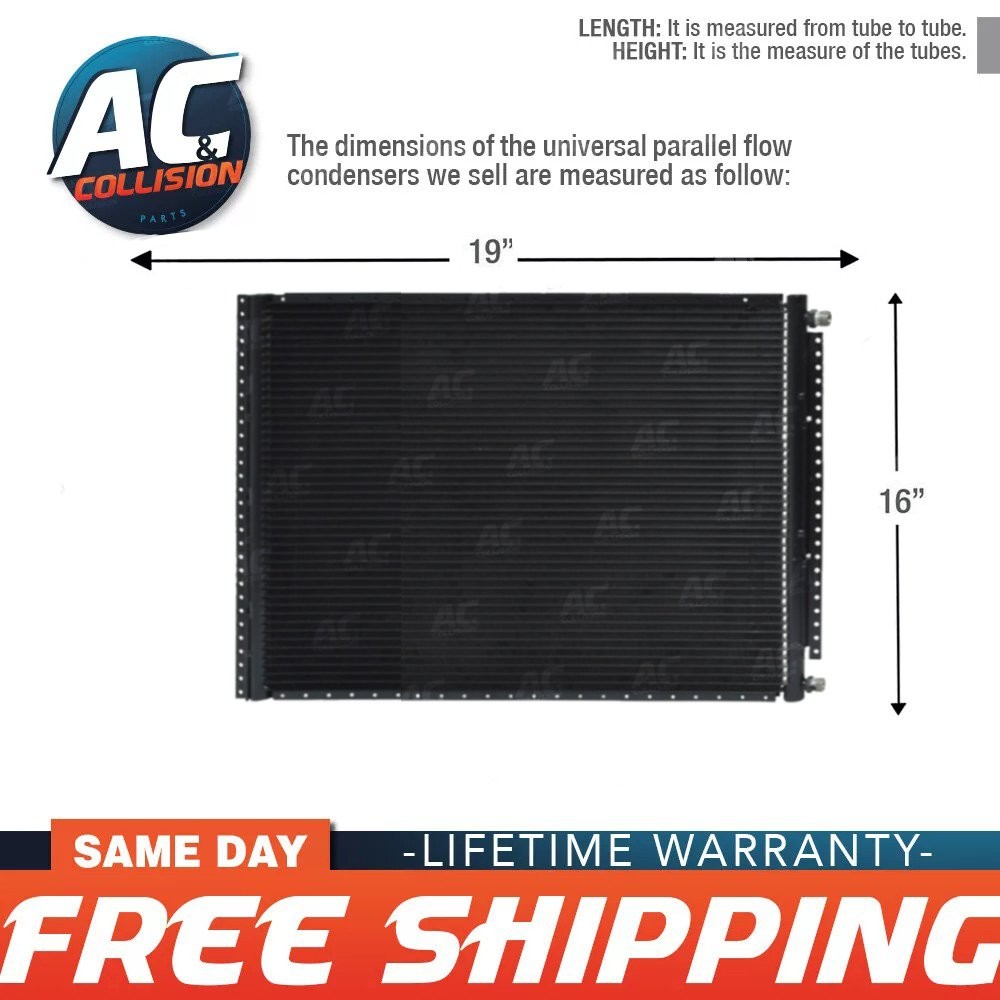 Universal Condenser Parallel Flow 16 x 19 O-ring #6 And #8 AC A/C