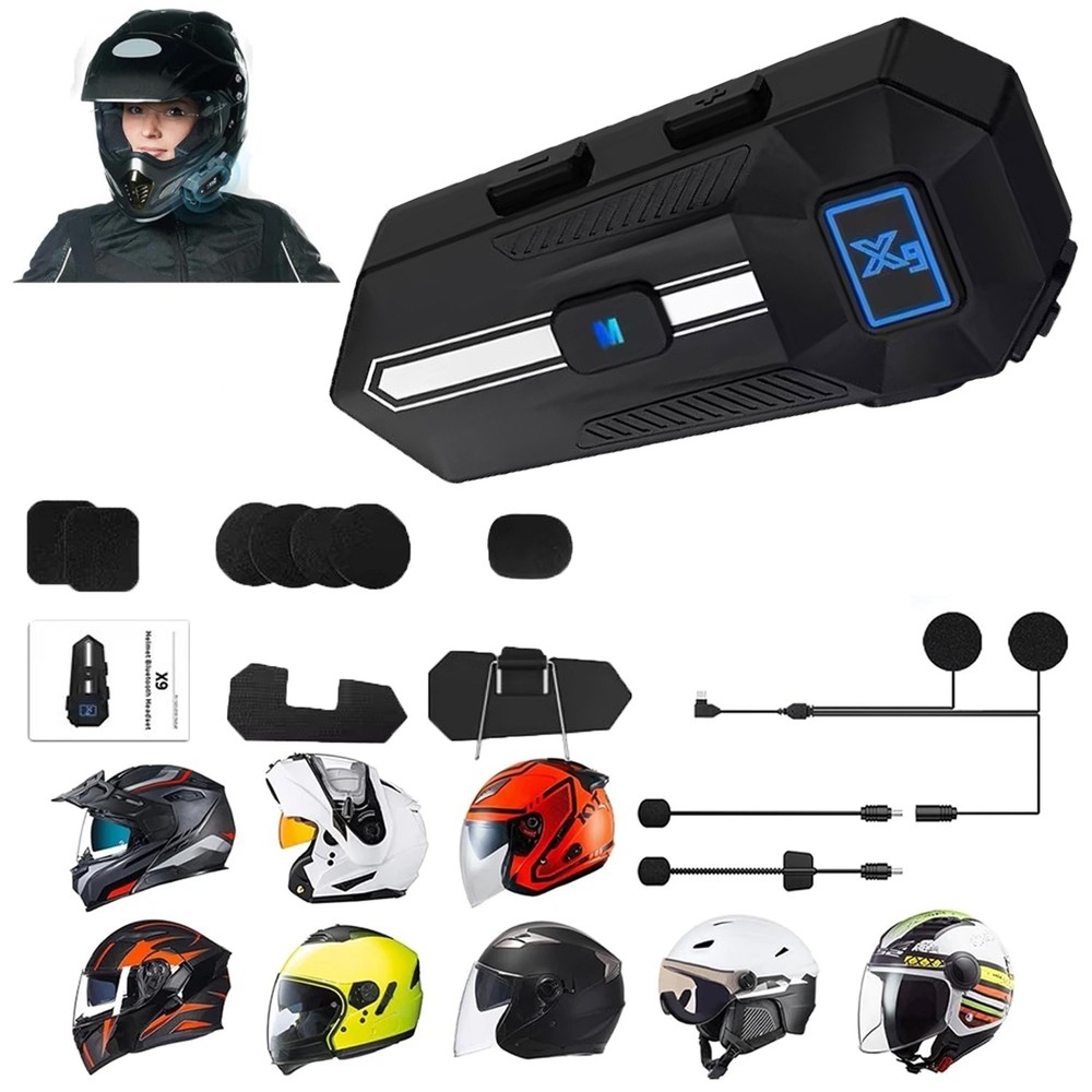 Waterproof Motorcycle Helmet Headset Wireless Bluetooth Headphone Bluetooth 5.3