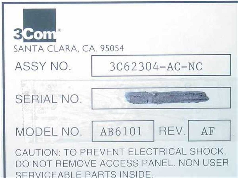 3COM 3C62304-AC-NC Accessbuilder 6101 NXT1 Inverse Multiplex 7PT