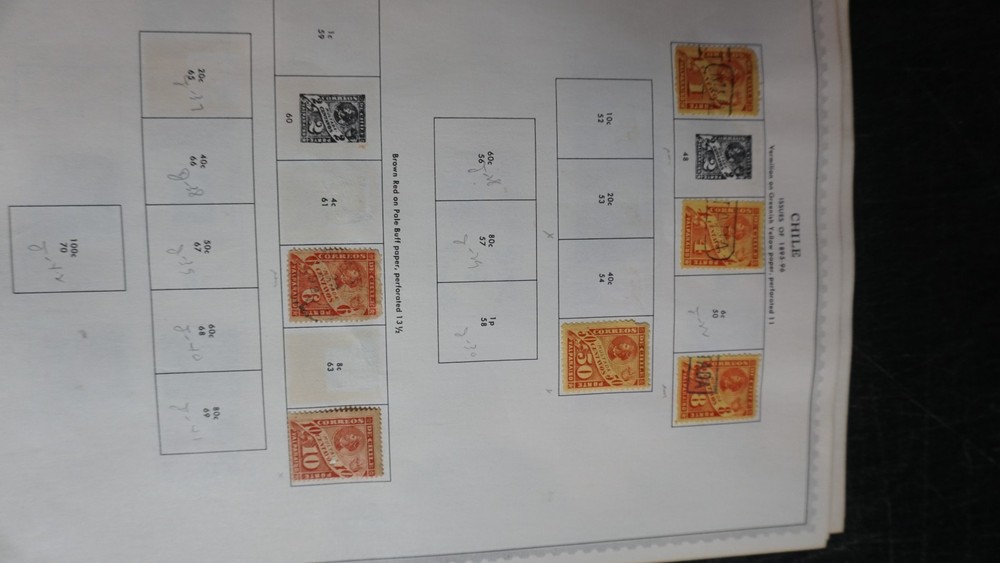 Chile fine collection on pages