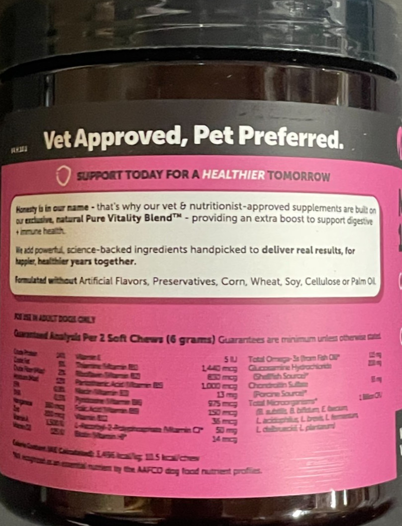 Pet Honesty Multivitamin 10-in-1 Chicken Flavor Supplement for Dog - 90ct PH13
