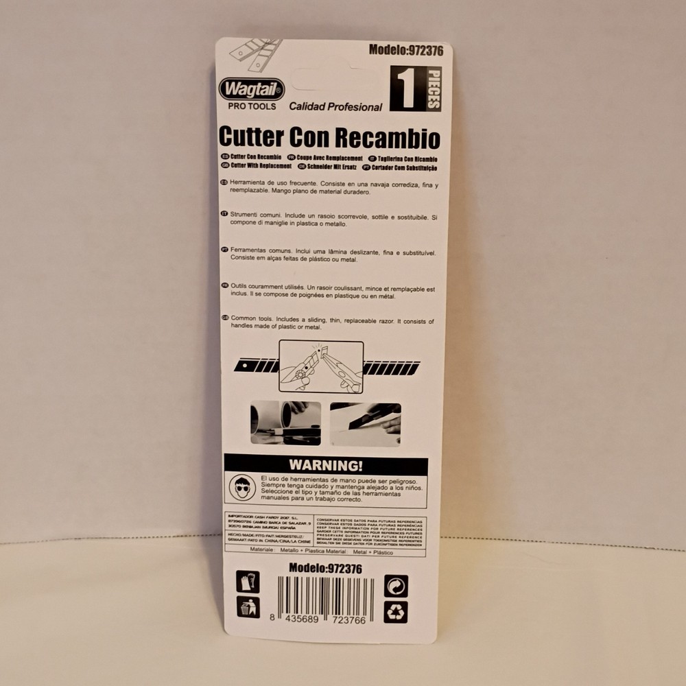 4 Wagtail Pro Tools Utility Knife Cutter with Replacement Blade Model 972376