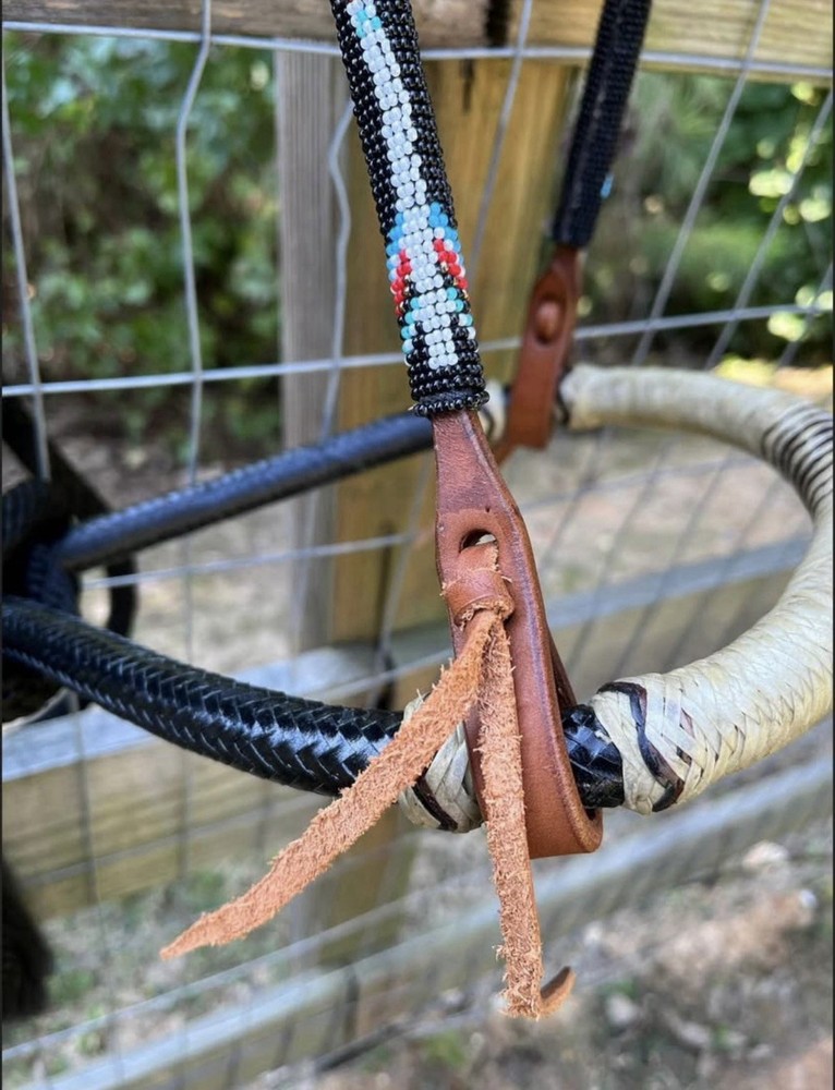 Bitless Hackamore Rawhide Bosal Mecate Complete Set New Horse Tack