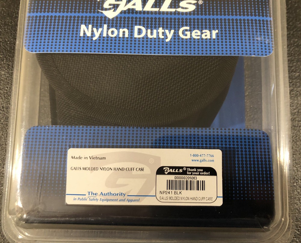 Galls SINGLE HandCuff Case Molded Nylon BLACK COLOR
