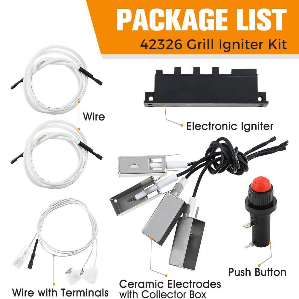 42326 Grill Igniter Kit Replacement for Weber Summit D6 Grills