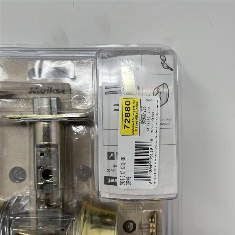 Kwikset 690T 3 CP CODE K6 BBPKG Keyed Entry Single Cylinder Deadbolt