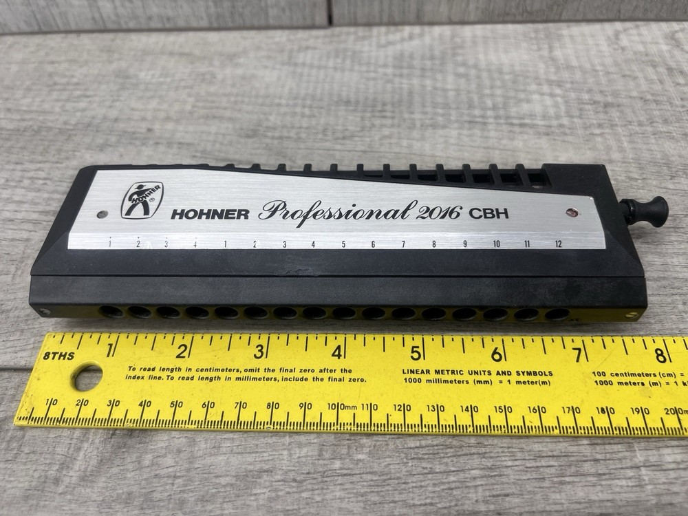 Hohner Professional 2016 CBH Chromatic Harmonica with Case & Manual