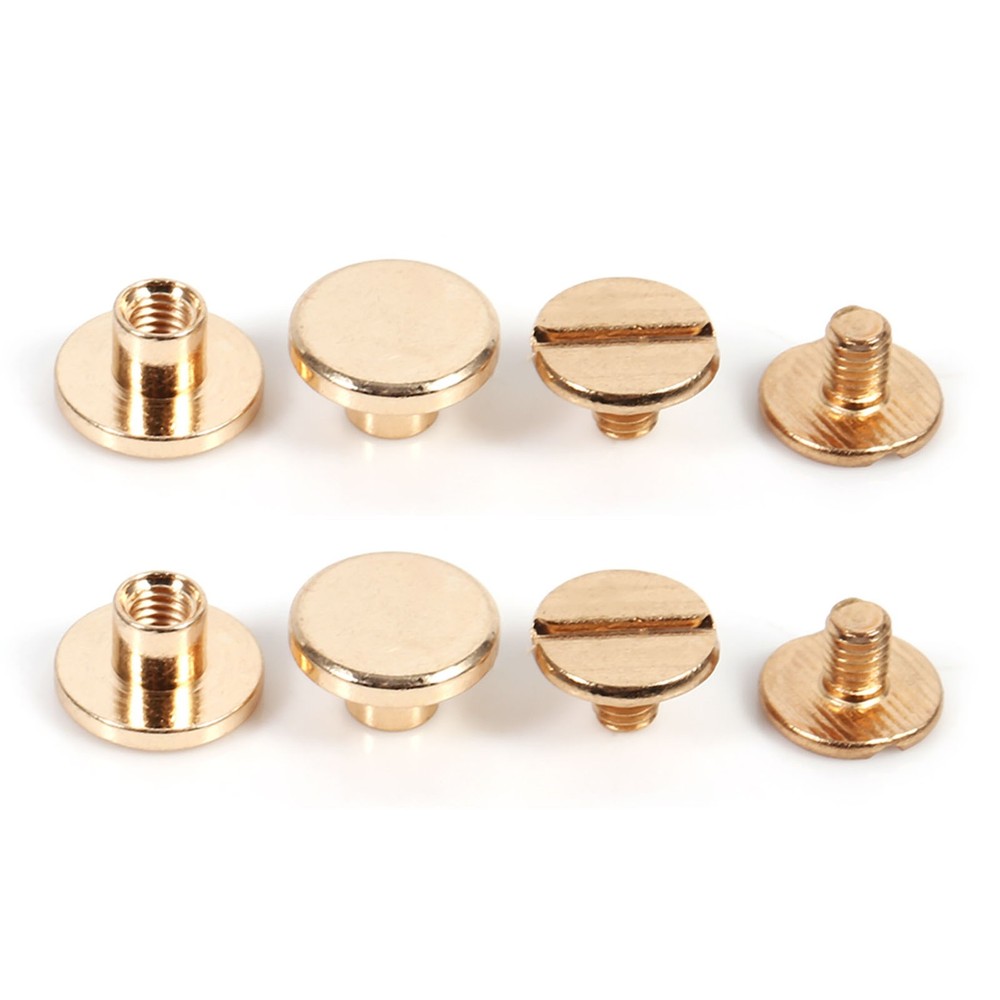 10sets Brass Button Stud Screw For Leather Rivet Belt DIY