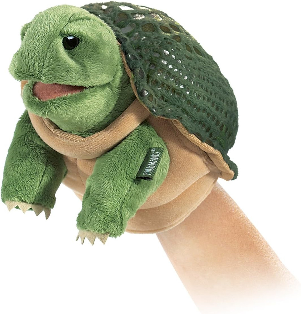 Little Turtle Hand Puppet, Green