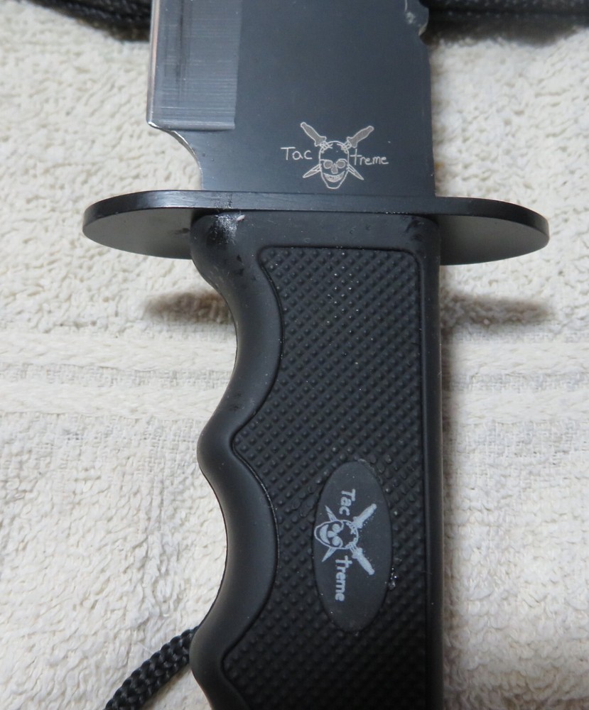 Frost Cutlery Fixed Blade Black Knife TX-001 OPERATION COMPLETE