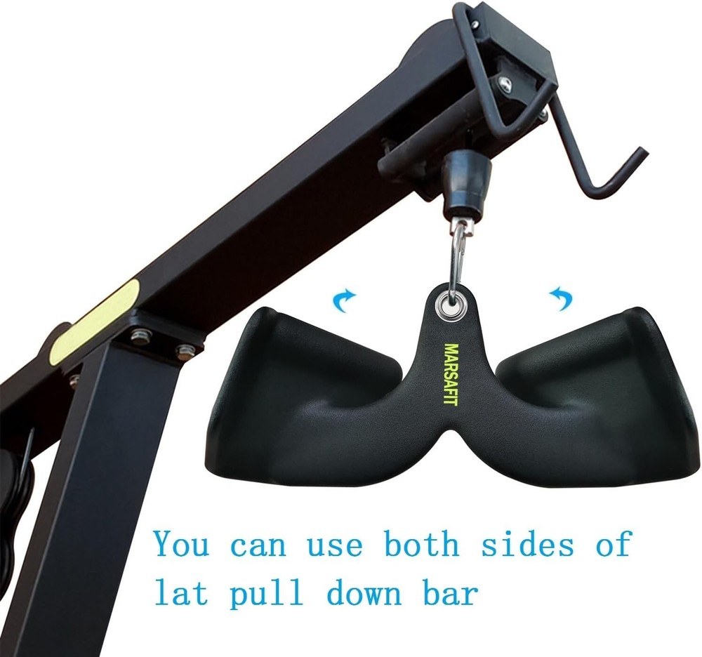 Fitness Rowing Pulley Cable Machine Attachment Handle Grips Lat Pull Down Bar