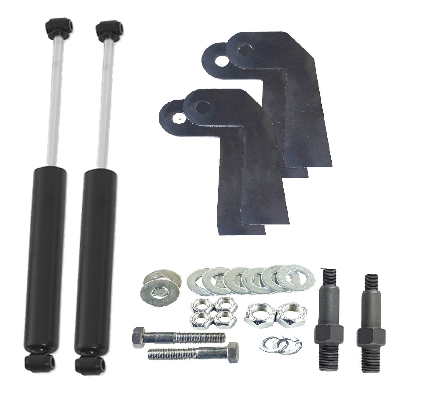Universal Air Ride Front Shock Relocator Kit Weld on Mount Bracket Stud